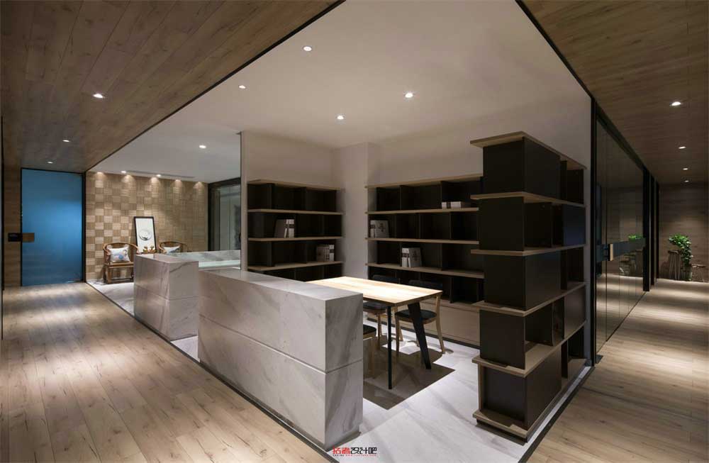 深圳南山智慧廣場新中式風格辦公室裝修設計案例休閑區裝飾儲物柜 深圳南山智慧廣場新中式風格辦公室裝修設計案例休閑區裝飾儲物柜