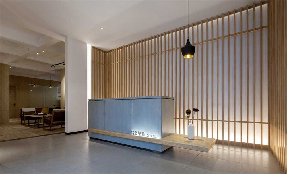 深圳羅湖鴻昌廣場新中式風格辦公室裝修設計案例前廳 深圳羅湖鴻昌廣場新中式風格辦公室裝修設計案例前廳