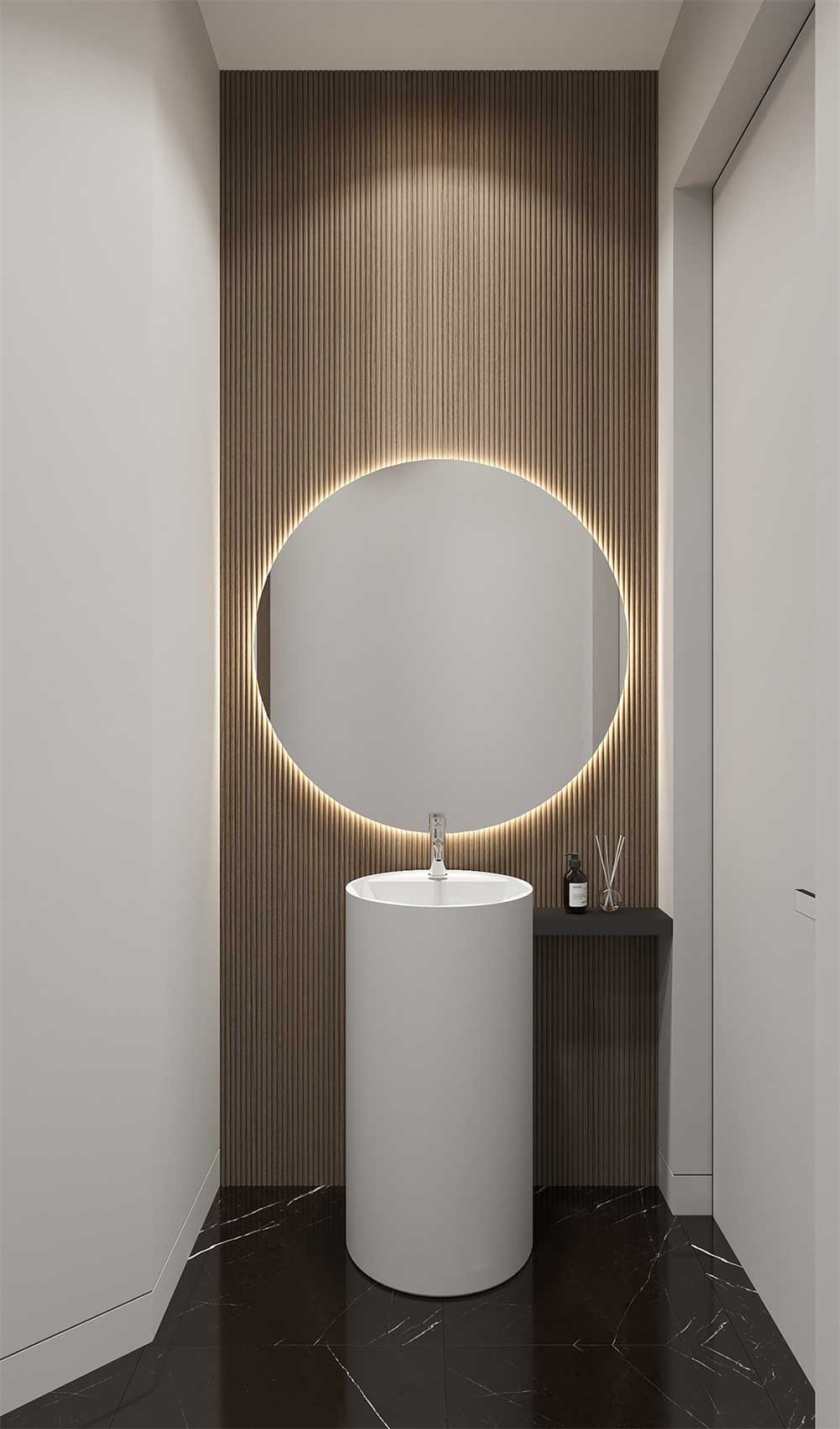 深圳羅湖500平方簡(jiǎn)約風(fēng)格辦公室裝修女士衛(wèi)生間洗手臺(tái)