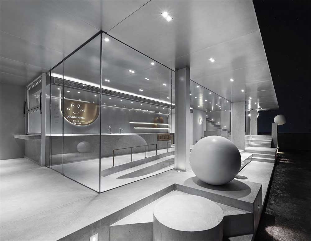 深圳福田區(qū)工業(yè)風攝影工作辦公室設(shè)計裝修-前廳