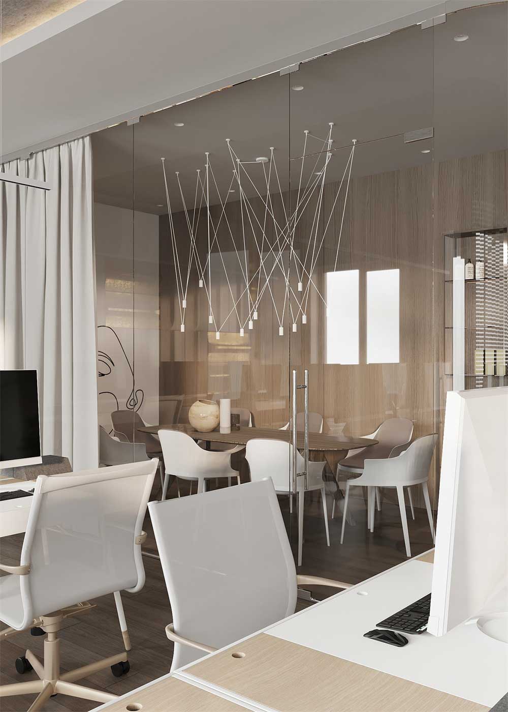 深圳羅湖500平方簡(jiǎn)約風(fēng)格辦公室裝修空間色調(diào)