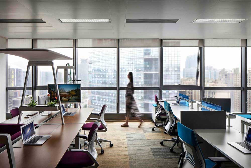 深圳福田500平方現代風格辦公室裝修辦公區采光效果 深圳福田500平方現代風格辦公室裝修辦公區采光效果