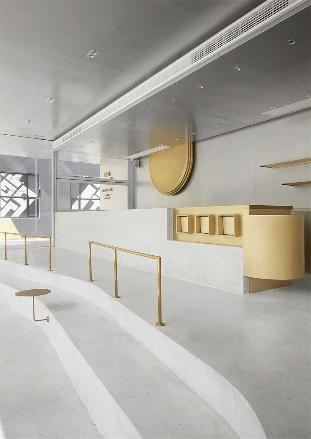 深圳福田區(qū)工業(yè)風攝影工作辦公室設(shè)計裝修-水吧臺