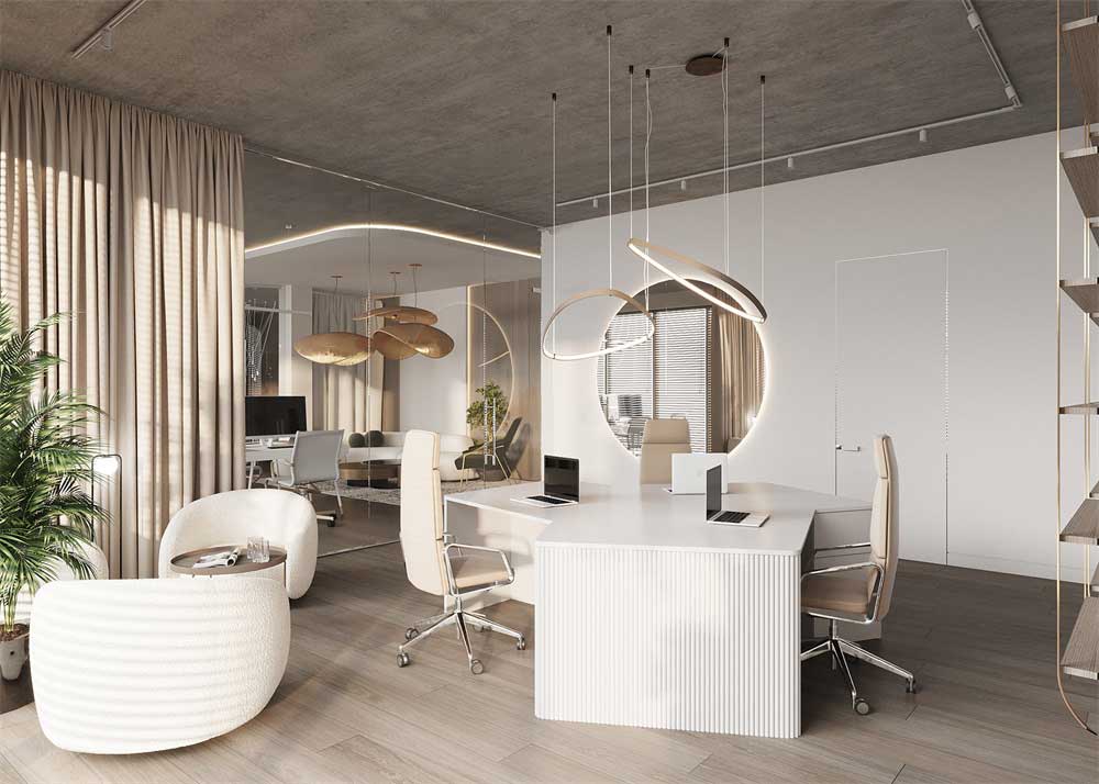 深圳羅湖500平方簡(jiǎn)約風(fēng)格辦公室裝修管理層辦公室