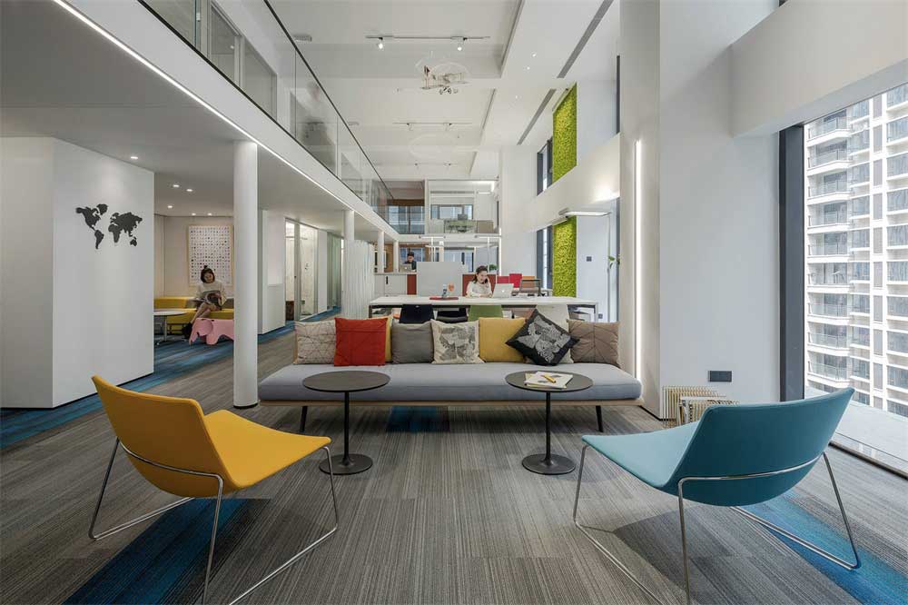 深圳市福田田園辦公室裝修設(shè)計接待區(qū)