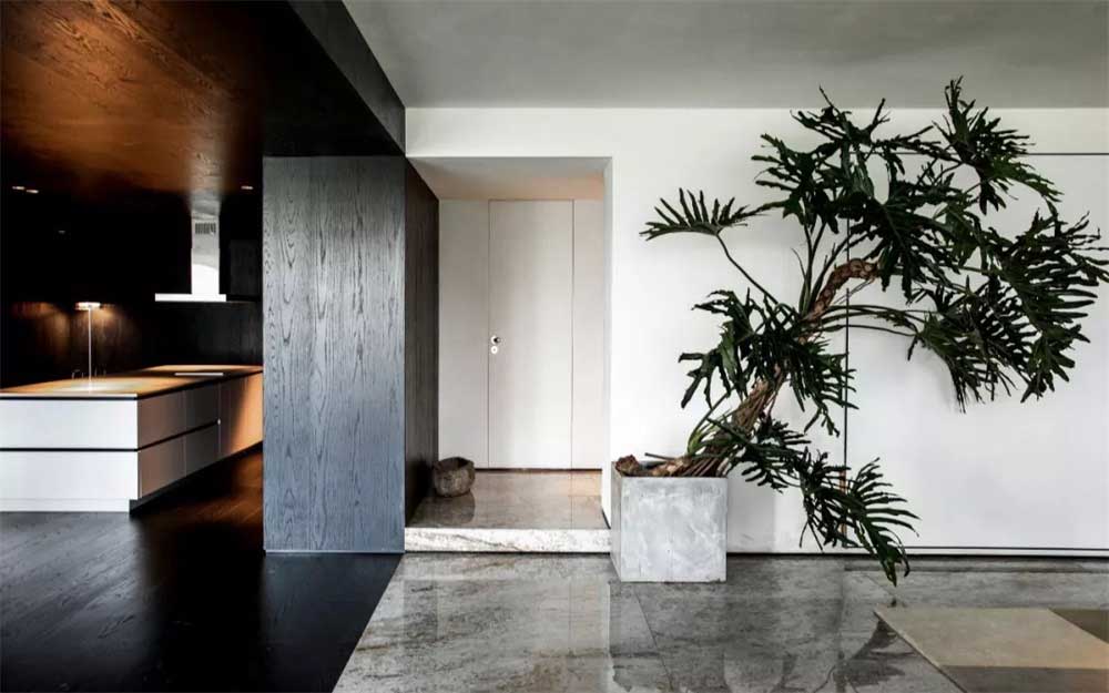 深圳市龍華1200平新中式風辦公室裝修吧臺區