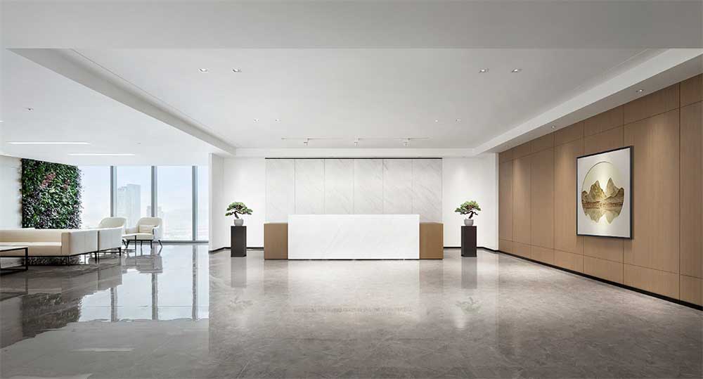 深圳市寶安1000平國中創(chuàng)投辦公室裝修前臺 深圳市寶安1000平國中創(chuàng)投辦公室裝修前臺