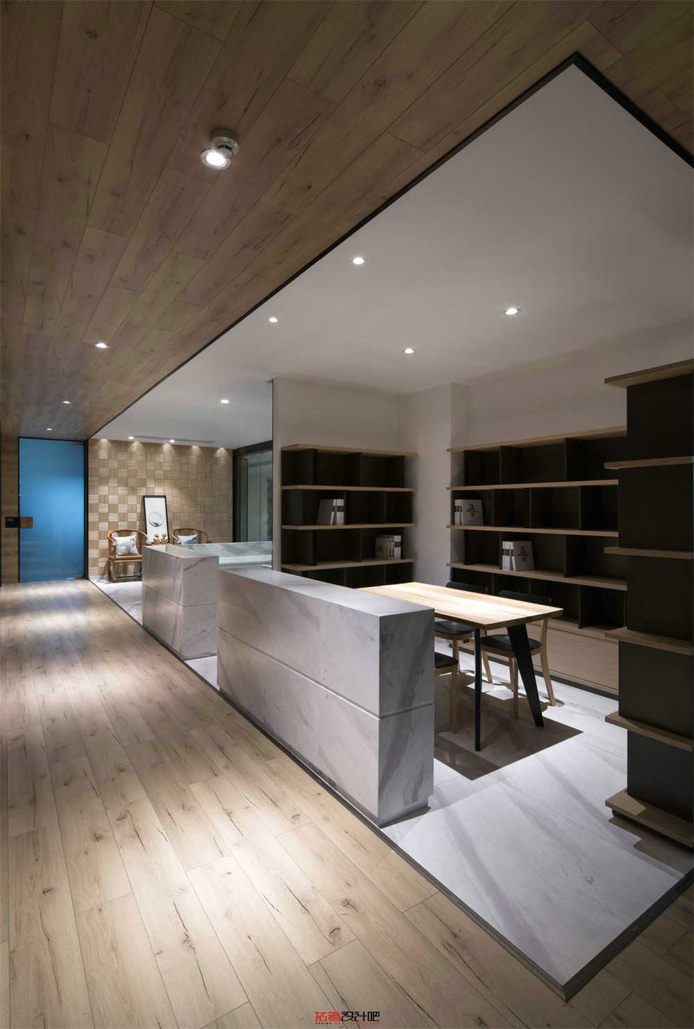 深圳南山智慧廣場新中式風格辦公室裝修設計案例休閑區燈光效果 深圳南山智慧廣場新中式風格辦公室裝修設計案例休閑區燈光效果