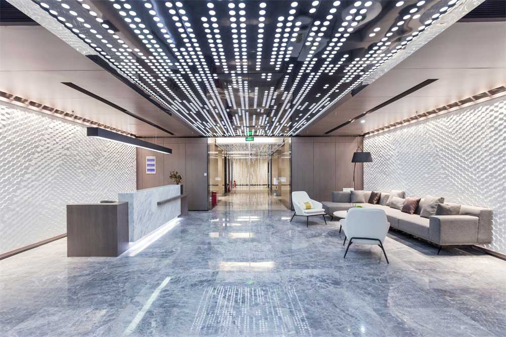 深圳市福田區車公廟現代輕奢辦公室設計裝修大廳 深圳市福田區車公廟現代輕奢辦公室設計裝修大廳