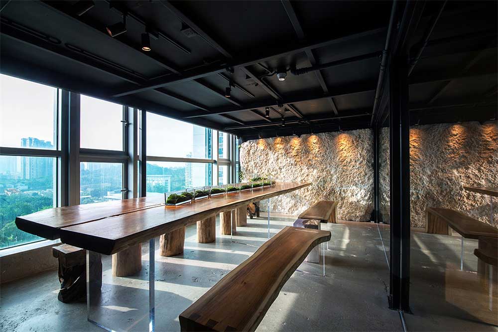 深圳市南山自然風辦公室裝修設計接待區