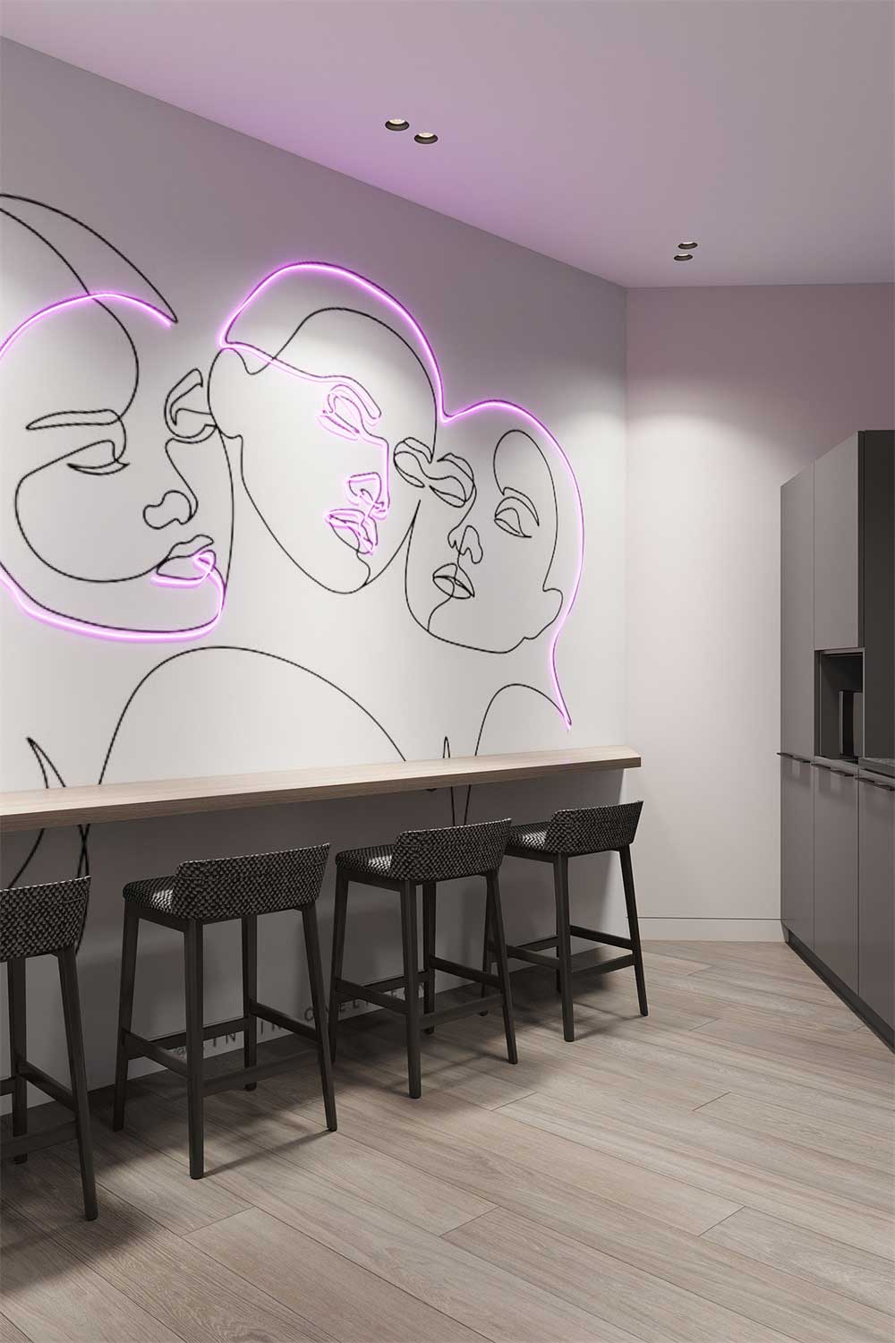 深圳羅湖500平方簡(jiǎn)約風(fēng)格辦公室裝修茶水間