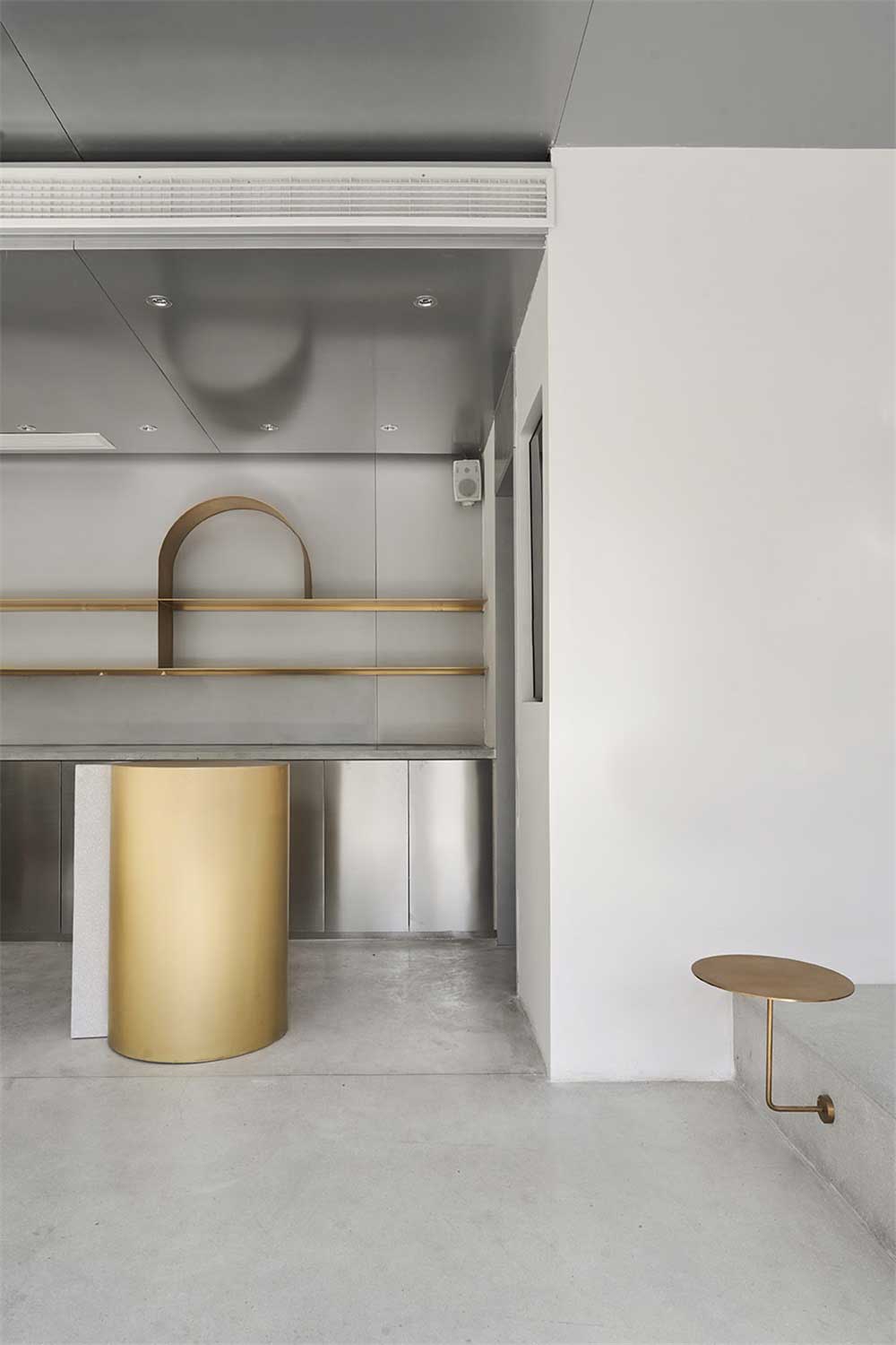 深圳福田區(qū)工業(yè)風攝影工作辦公室設(shè)計裝修-水吧臺