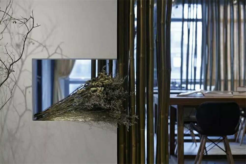 深圳坪山200平方新中式風格辦公室裝修玄關區背景墻工藝細節 深圳坪山200平方新中式風格辦公室裝修玄關區背景墻工藝細節