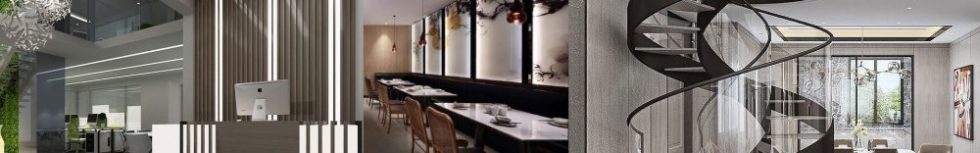 辦公室環形玻璃旋轉樓梯員工就餐區中式裝修設計圖