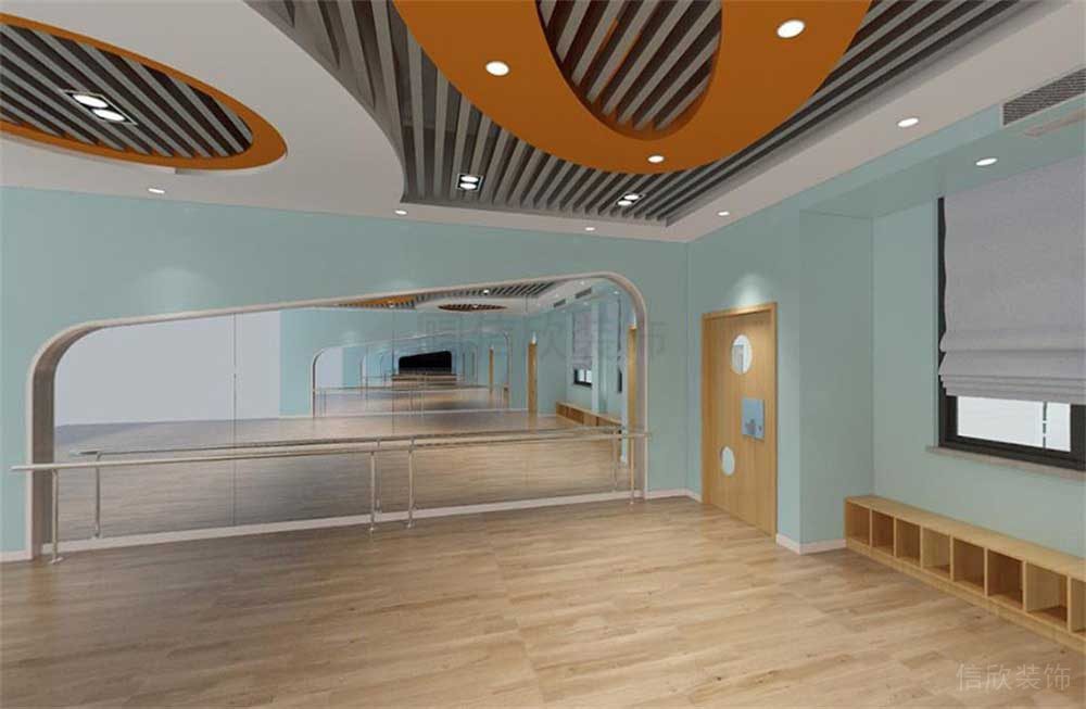 龍華舞蹈培訓(xùn)室裝修設(shè)計鏡子把桿