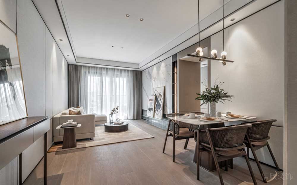 深圳南山現(xiàn)代新中式風格家裝裝修