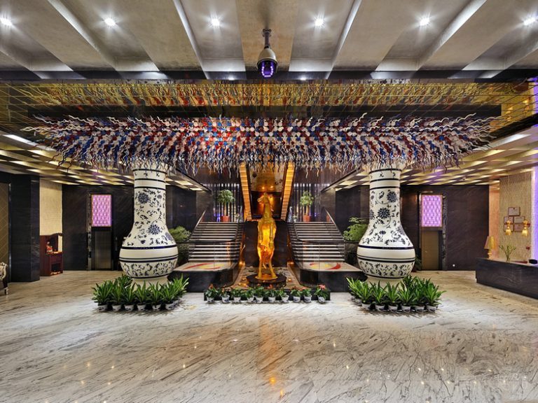 泰式古典風(fēng)裝修輕奢風(fēng)大堂大理石地板過道會(huì)所裝修