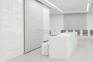 純白現(xiàn)代極簡風(fēng)辦公室前臺(tái)區(qū)裝修效果圖
