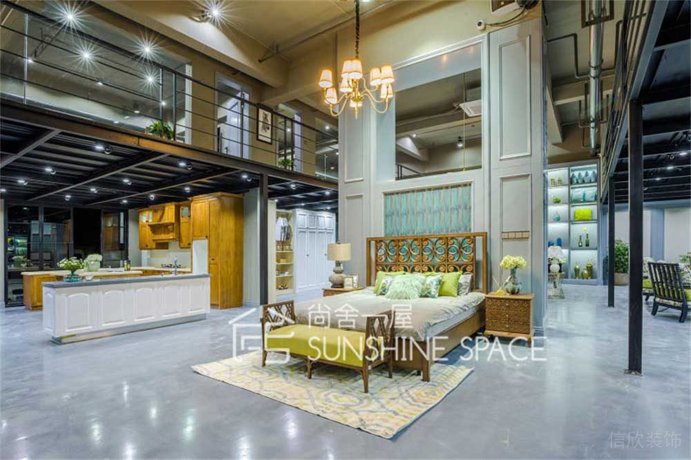 家具店裝修設計pvc地板古典風墻柱設計效果