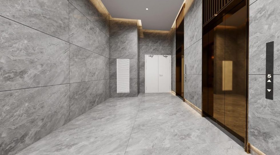 現(xiàn)代風(fēng)格辦公樓電梯廳裝修設(shè)計(jì)效果圖