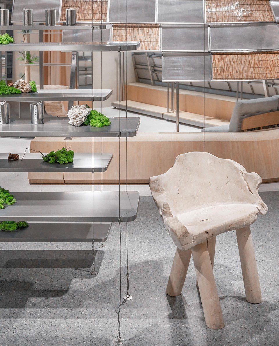 深圳市龍華區大浪原木風生態智庫服裝店裝修休息區