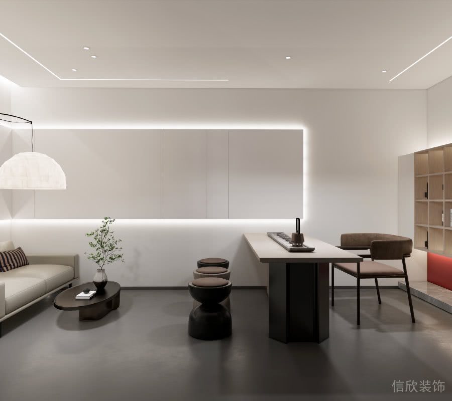 中式風(fēng)簡約茶水間內(nèi)嵌木柜燈飾設(shè)計(jì)領(lǐng)導(dǎo)辦公室裝修