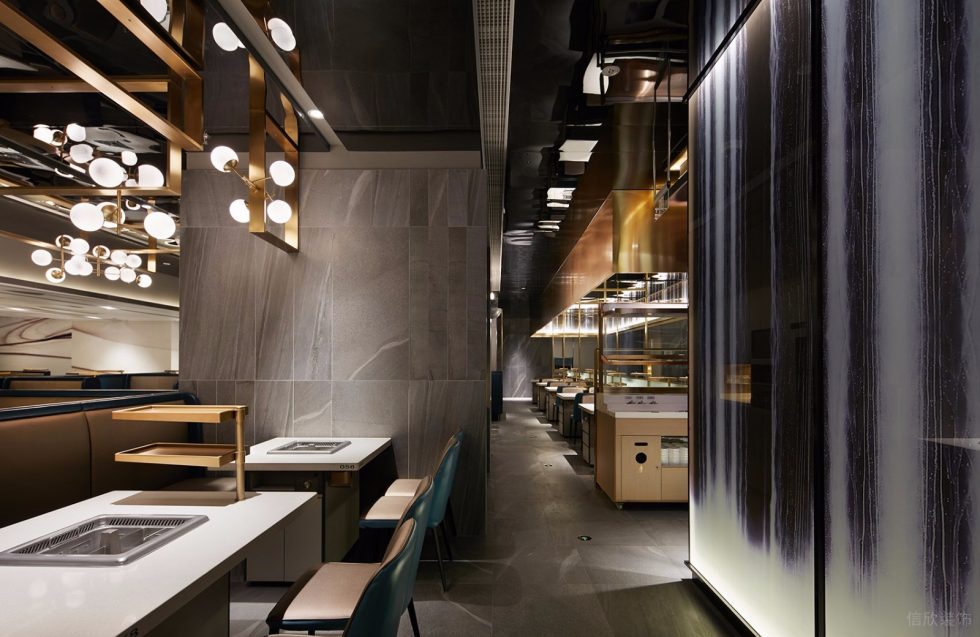 深圳福田星河世紀(jì)現(xiàn)代輕奢風(fēng)火鍋餐廳裝修案例卡座 深圳福田星河世紀(jì)現(xiàn)代輕奢風(fēng)火鍋餐廳裝修案例卡座