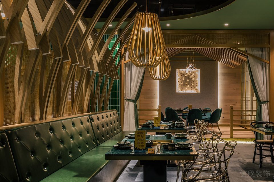 深圳光明中糧云景悅街東南亞風(fēng)格火鍋餐廳裝修案例卡座 深圳光明中糧云景悅街東南亞風(fēng)格火鍋餐廳裝修案例卡座