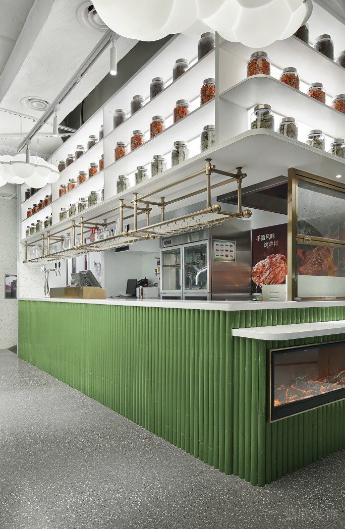 深圳南山海上世界現(xiàn)代風(fēng)格火鍋餐廳裝修案例服務(wù)臺 深圳南山海上世界現(xiàn)代風(fēng)格火鍋餐廳裝修案例服務(wù)臺