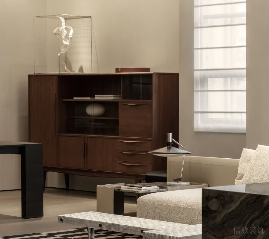 經(jīng)理辦公室紅木書(shū)柜效果圖