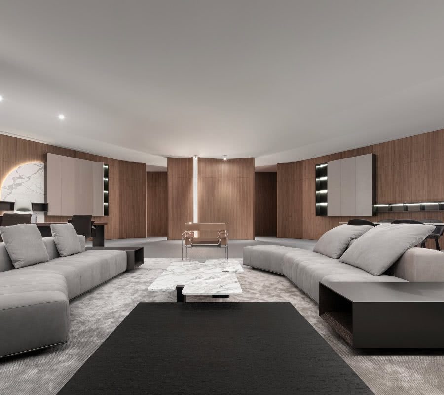 深圳南山華潤(rùn)置地大廈1000平方米后現(xiàn)代極簡(jiǎn)風(fēng)格辦公室裝修案例董事長(zhǎng)辦公室休閑洽談區(qū) 深圳南山華潤(rùn)置地大廈1000平方米后現(xiàn)代極簡(jiǎn)風(fēng)格辦公室裝修案例董事長(zhǎng)辦公室休閑洽談區(qū)