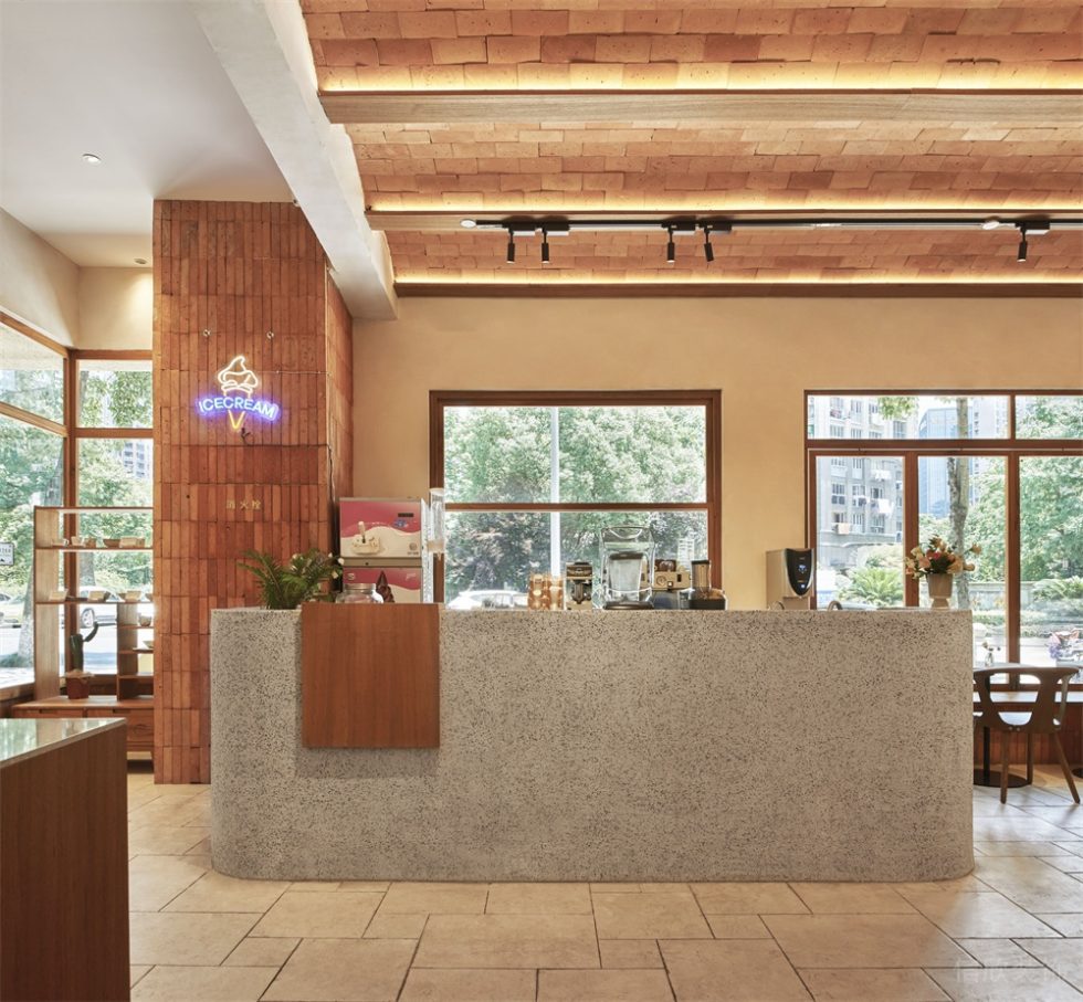 深圳寶安前海hop國際中心北歐風格面包店裝修案例服務臺 深圳寶安前海hop國際中心北歐風格面包店裝修案例服務臺