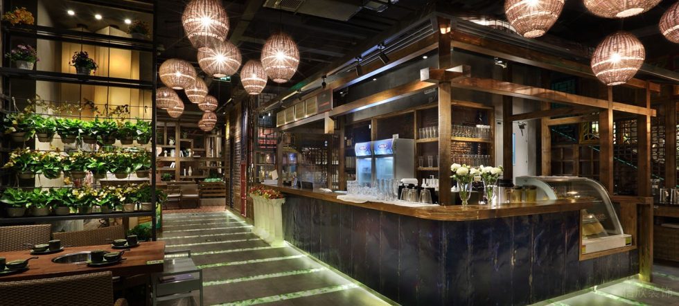 深圳福田航苑大廈田園風(fēng)格火鍋餐廳裝修案例水吧 深圳福田航苑大廈田園風(fēng)格火鍋餐廳裝修案例水吧