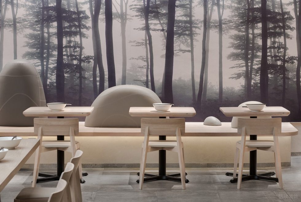 深圳龍崗華策中心城淺木色日式風格面館裝修案例雙人用餐區 深圳龍崗華策中心城淺木色日式風格面館裝修案例雙人用餐區