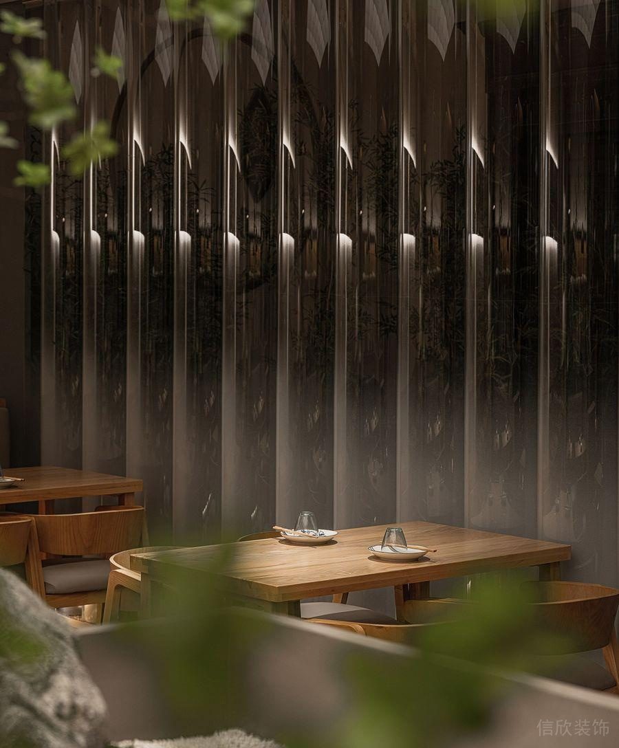 深圳龍崗陽光廣場現代中式風格私房菜餐廳裝修案例原木色桌椅組合 深圳龍崗陽光廣場現代中式風格私房菜餐廳裝修案例原木色桌椅組合