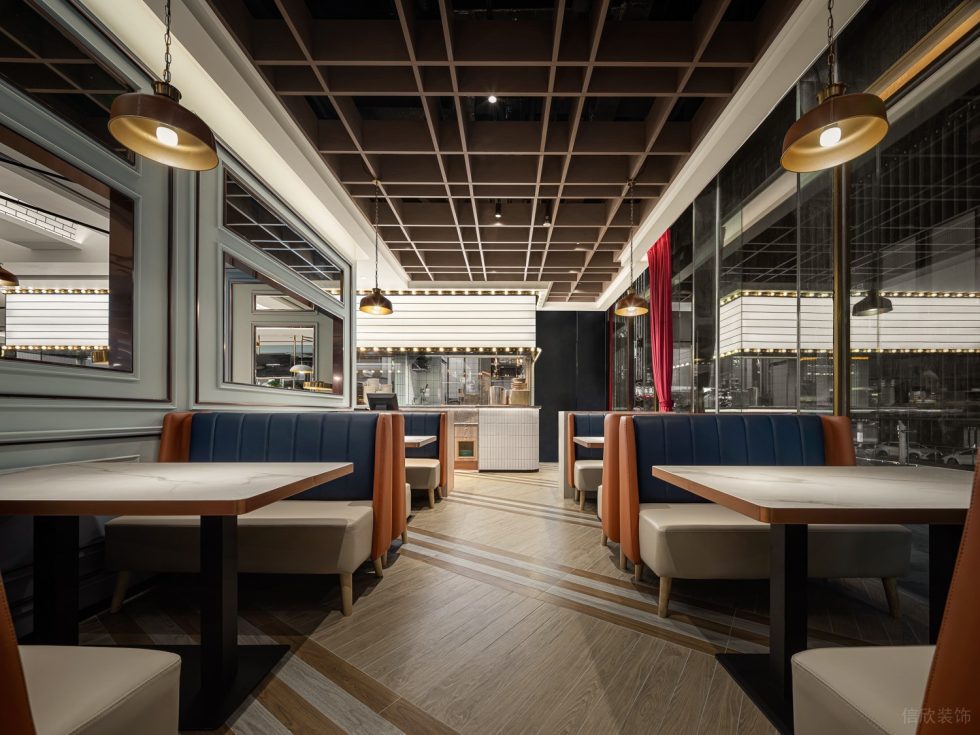 深圳龍華美式輕奢風世紀春城茶餐廳裝修案例卡座 深圳龍華美式輕奢風世紀春城茶餐廳裝修案例卡座