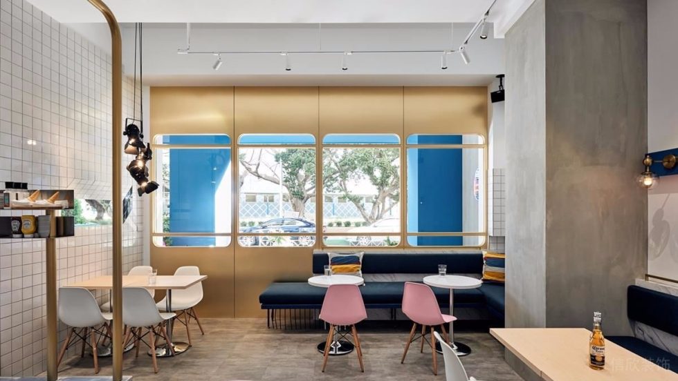 深圳龍華星河傳奇天街網紅現代風漢堡店裝修案例內部用餐區 深圳龍華星河傳奇天街網紅現代風漢堡店裝修案例內部用餐區