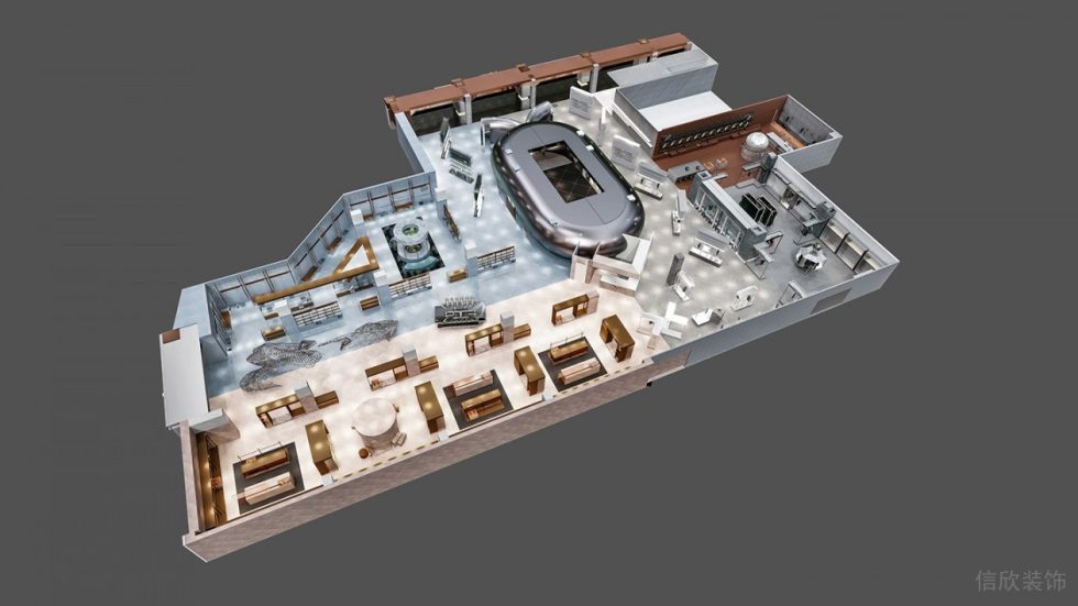 深圳市寶安區松崗現代風買手店概念店裝修設計平面圖 深圳市寶安區松崗現代風買手店概念店裝修設計平面圖