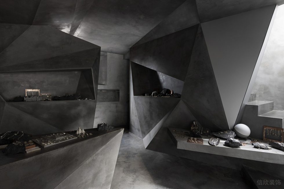 深圳市寶安區西鄉現代風飾品店概念店裝修設計灰色藝術造型展臺 深圳市寶安區西鄉現代風飾品店概念店裝修設計灰色藝術造型展臺