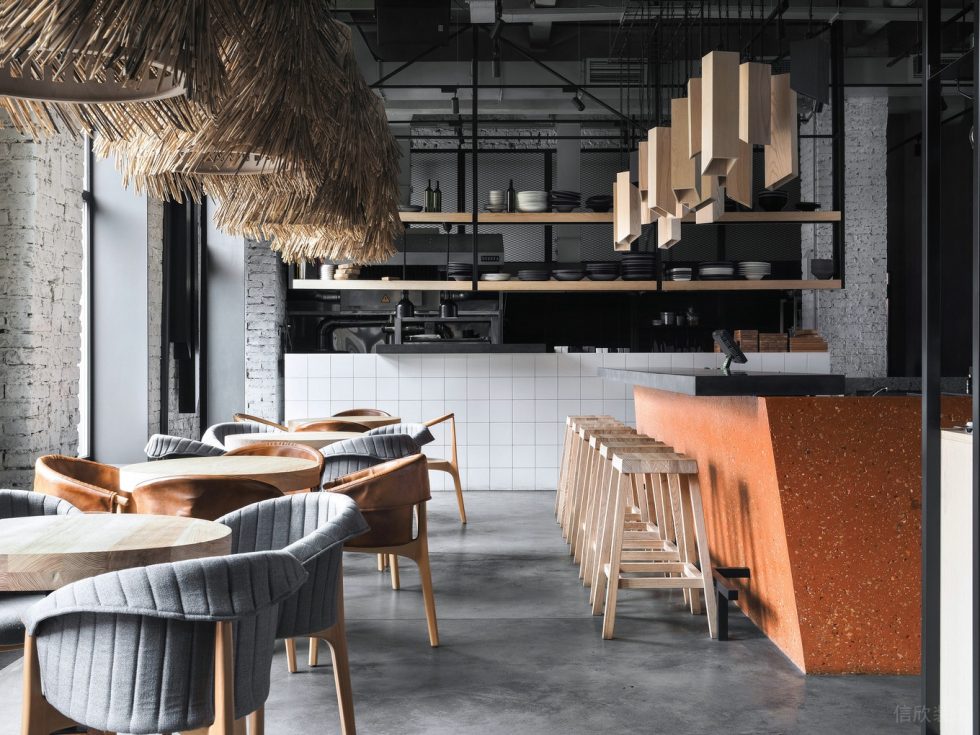 深圳市寶安中心區(qū)個(gè)性自然風(fēng)超美國外餐飲店鋪設(shè)計(jì)廚房