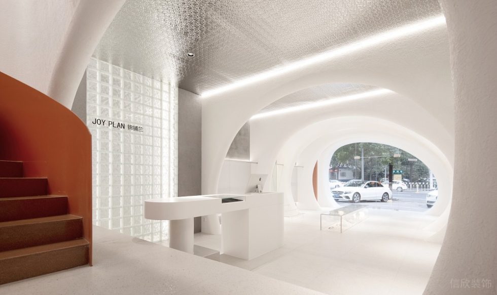 深圳市龍崗區橫崗錦鋪女裝店橙色樓梯設計圖 深圳市龍崗區橫崗錦鋪女裝店橙色樓梯設計圖