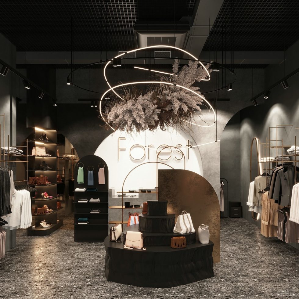 深圳市龍崗區平湖“森林” 名牌服裝店裝修設計墻面logo 深圳市龍崗區平湖“森林” 名牌服裝店裝修設計墻面logo