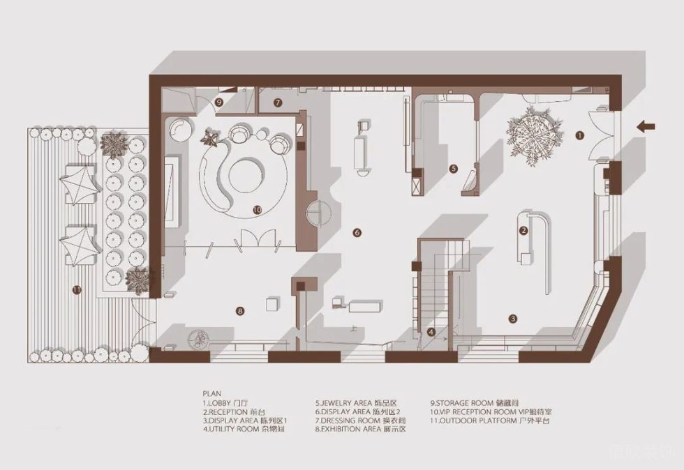 深圳市龍華去觀瀾現(xiàn)代風(fēng)服裝店裝修設(shè)計(jì)平面圖 深圳市龍華去觀瀾現(xiàn)代風(fēng)服裝店裝修設(shè)計(jì)平面圖