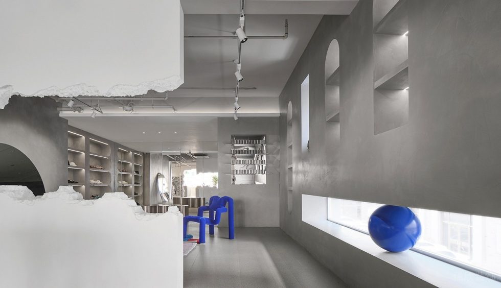 深圳市南山區(qū)后海現(xiàn)代風(fēng)sugar.t 買手店裝修設(shè)計(jì)白色石膏板造型墻