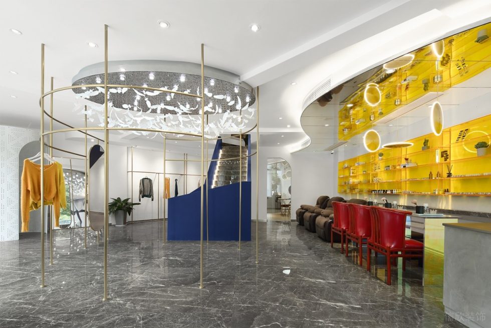 深圳市南山區南油現代風服裝店裝修設計美甲區