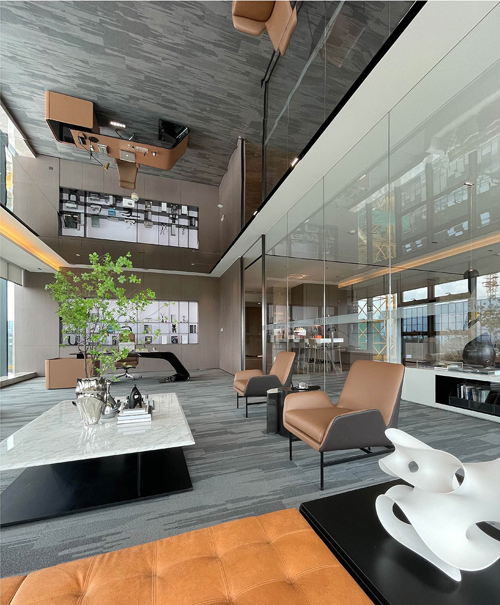 總經(jīng)理辦公室鏡面天花裝修圖