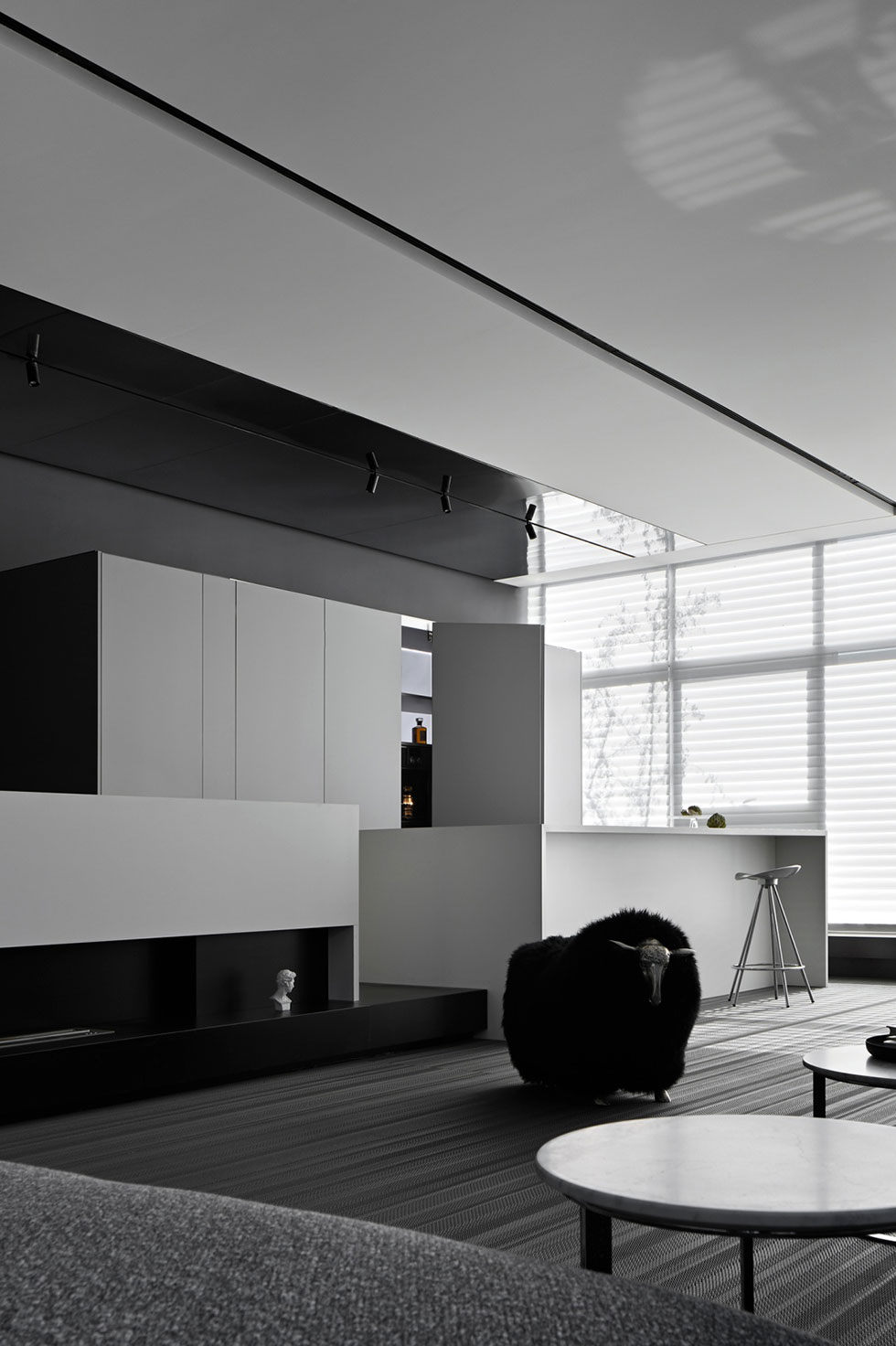 大沖商務(wù)中心科技園辦公室白色吧臺