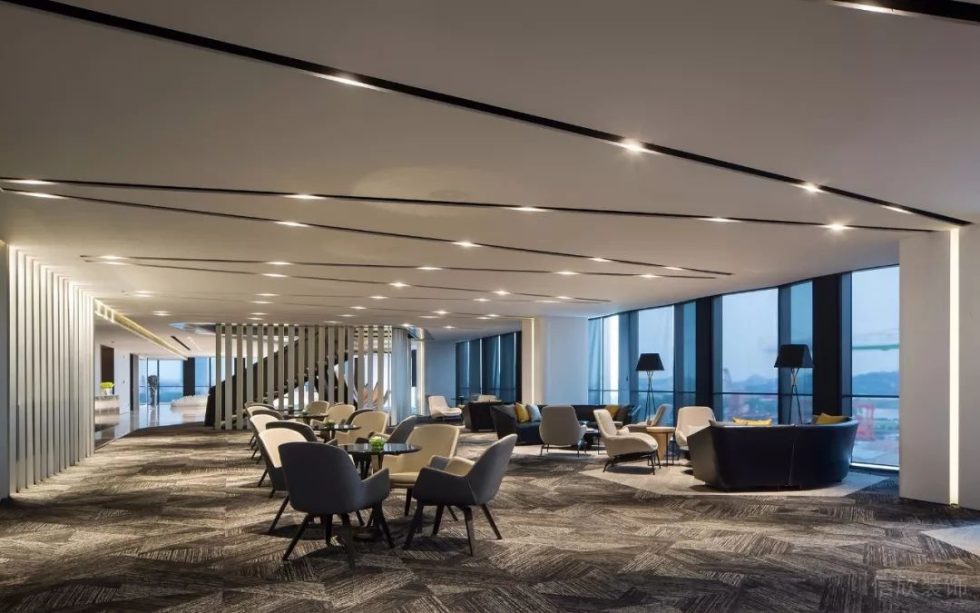 深圳福田中心商務大廈1300平方米黑白灰現代風辦公室裝修案例洽談廳 深圳福田中心商務大廈1300平方米黑白灰現代風辦公室裝修案例洽談廳