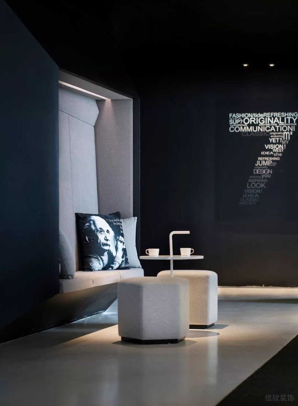 深圳福田中心商務大廈1300平方米黑白灰現代風辦公室裝修案例休閑區 深圳福田中心商務大廈1300平方米黑白灰現代風辦公室裝修案例休閑區