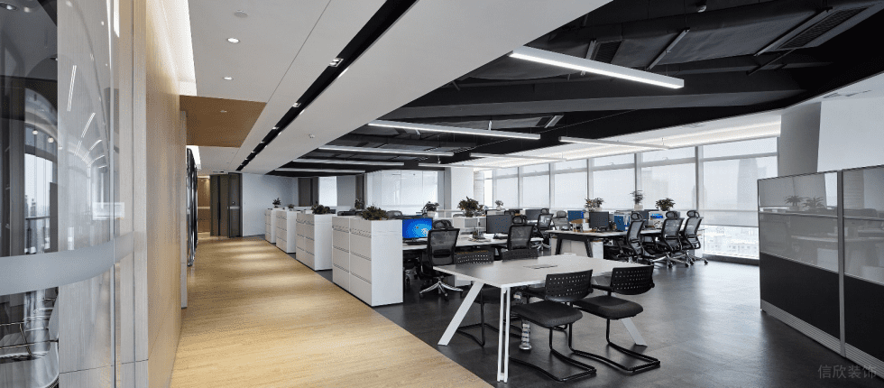 深圳南山濠盛商務中心1100平方米現代混搭風辦公室裝修案例開放式辦公區 深圳南山濠盛商務中心1100平方米現代混搭風辦公室裝修案例開放式辦公區
